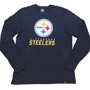 Pittsburgh Steelers '47 Brand Womens Size M Long Sleeve T‎ Shirt NFL Football